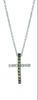 Champagne & white diamond cross necklace