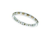 Champagne & white diamond eternity band