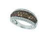 Champagne & white diamond pave ring