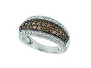 Champagne & white diamond pave ring