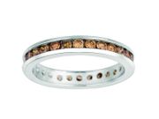 Channel set champagne diamond eternity band