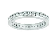 Channel set diamond eternity band