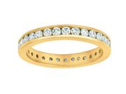 Channel set diamond eternity band