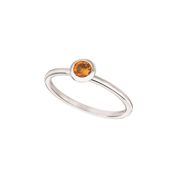 Citrine bezel set ring