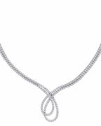 Designer Diamond Necklace, 14K White Gold