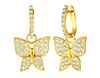 Diamnd butterfly earrings