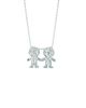 Diamond 2 boys necklace