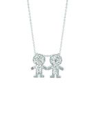 Diamond 2 boys necklace