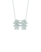 Diamond 2 girls necklace