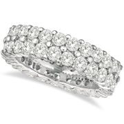Diamond 2 rows eternity ring