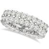 Diamond 2 rows eternity ring