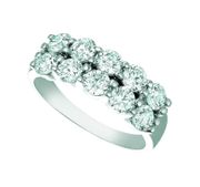 Diamond 2 rows ring