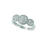 Diamond 3 round ring