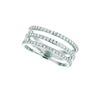 Diamond 3 rows ring