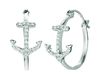 Diamond anchor earrings