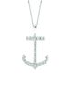 Diamond anchor necklace