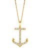 Diamond anchor necklace