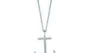 Diamond anchor necklace