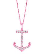Diamond anchor necklace