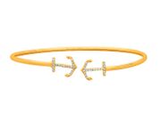 Diamond anchors bangle