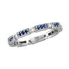 Diamond And Blue Sapphire Ring Band