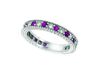 Diamond and Pink Sapphire Ring Band