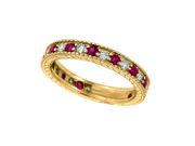 Diamond and Ruby Ring Band