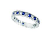 Diamond and Sapphire Ring Band