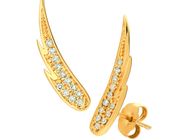 Diamond angel wing earrings