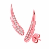 Diamond angel wing earrings