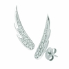 Diamond angel wing earrings