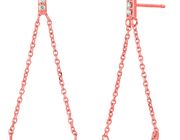 Diamond bar drop earrings