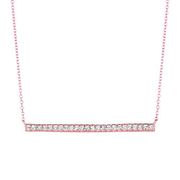 Diamond bar necklace