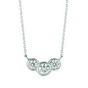 Diamond bezel necklace