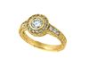 Diamond Bezel Ring 14K Yellow Gold