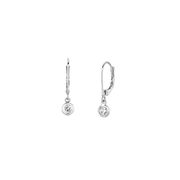 Diamond bezel set earrings
