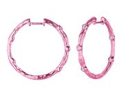 Diamond bezel set hoop earrings