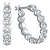 Diamond Bezel Set Hoop Earrings