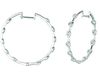 Diamond bezel set hoop earrings
