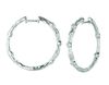 Diamond bezel set hoop earrings