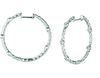 Diamond bezel set hoop earrings