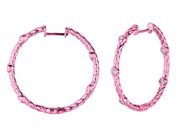 Diamond bezel set hoop earrings