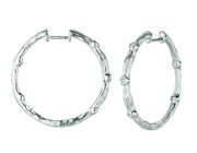 Diamond bezel set hoop earrings