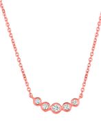 Diamond bezel set necklace