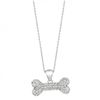 Diamond bone necklace