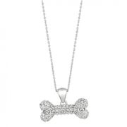 Diamond bone necklace