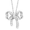 Diamond Bow Pendant Necklace