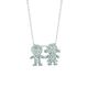 Diamond boy & girl necklace