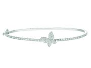 Diamond butterfly bangle