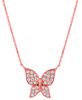 Diamond butterfly necklace